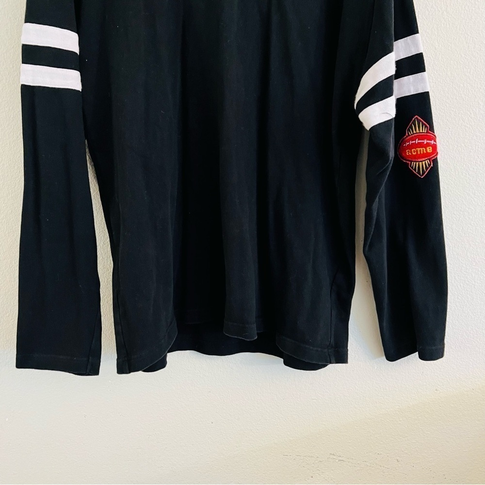 Warner Bros Men's Black Acme Looney Tunes Taz Spirit Jersey Sweater Size Large - Picture 3 of 8